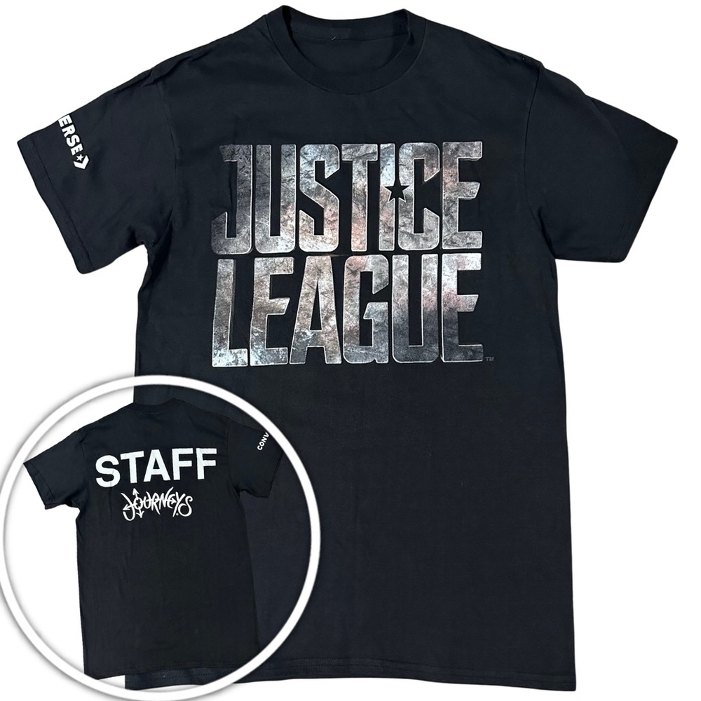 NWOT Justice League Converse Journey’s Promotional STAFF Tee , Size Small